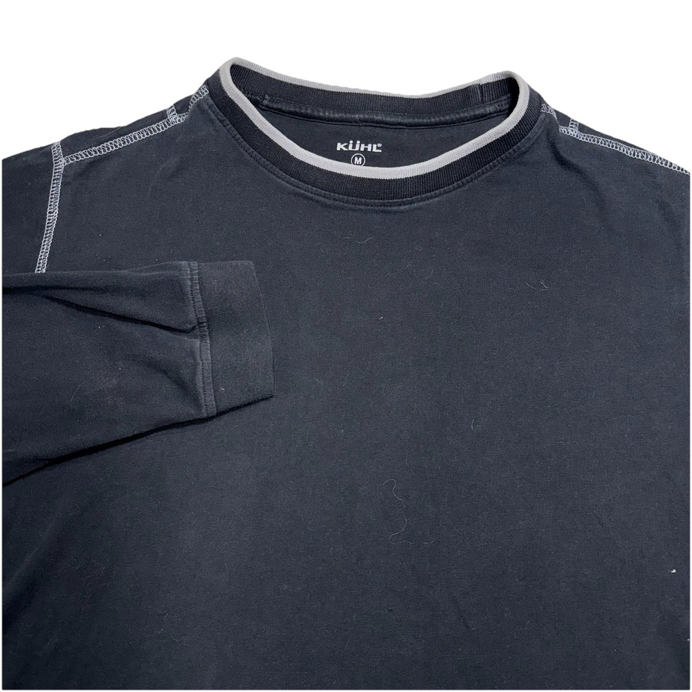 Kuhl Men's M Kommando Wildfibre Black Sleeve Zipper Pocket Born In The Wild Hike